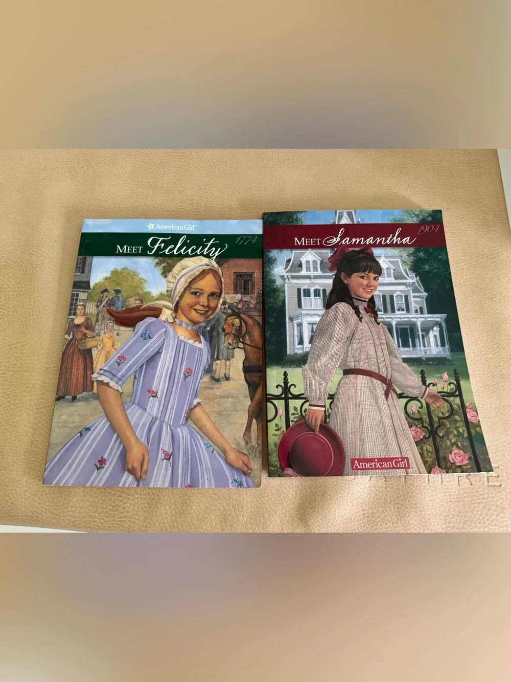 American Girl Felicity Book Samantha Book and Samantha Magnetic Mini World